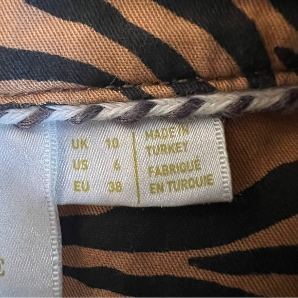 ANTHROPOLOGIE Maeve Tigresa Shirtdress Sleeveless Knee Length Tiger Print Size 6 - Picture 11 of 14